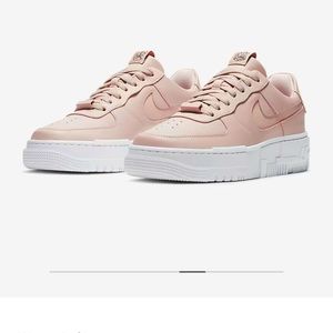 Womens Nike Air Force 1 Pixel Particle Beige Sz 8